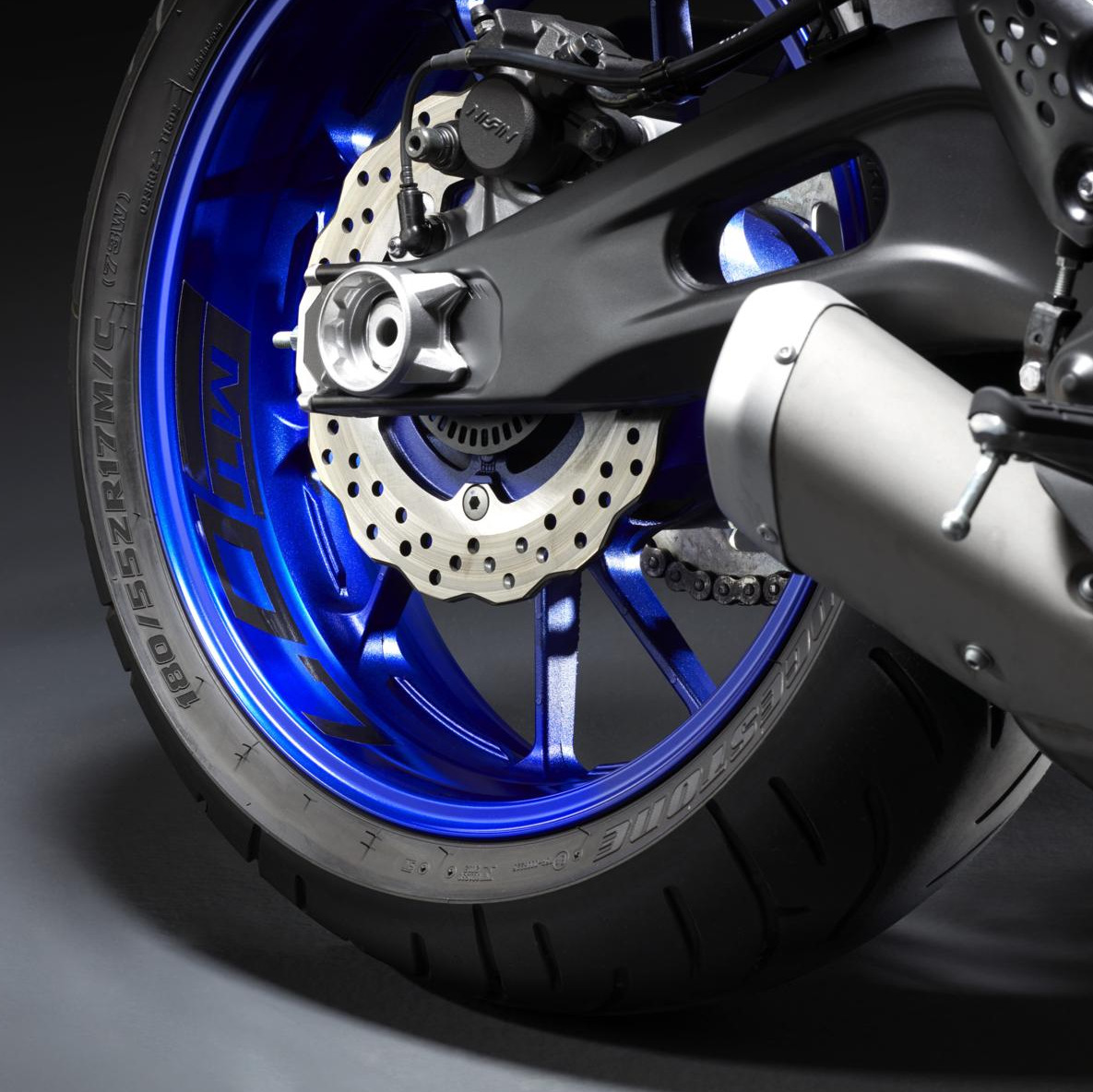 Autocollant de jante réfléchissant pour roue arrière pour MT-07 (année 21-) Original Yamaha