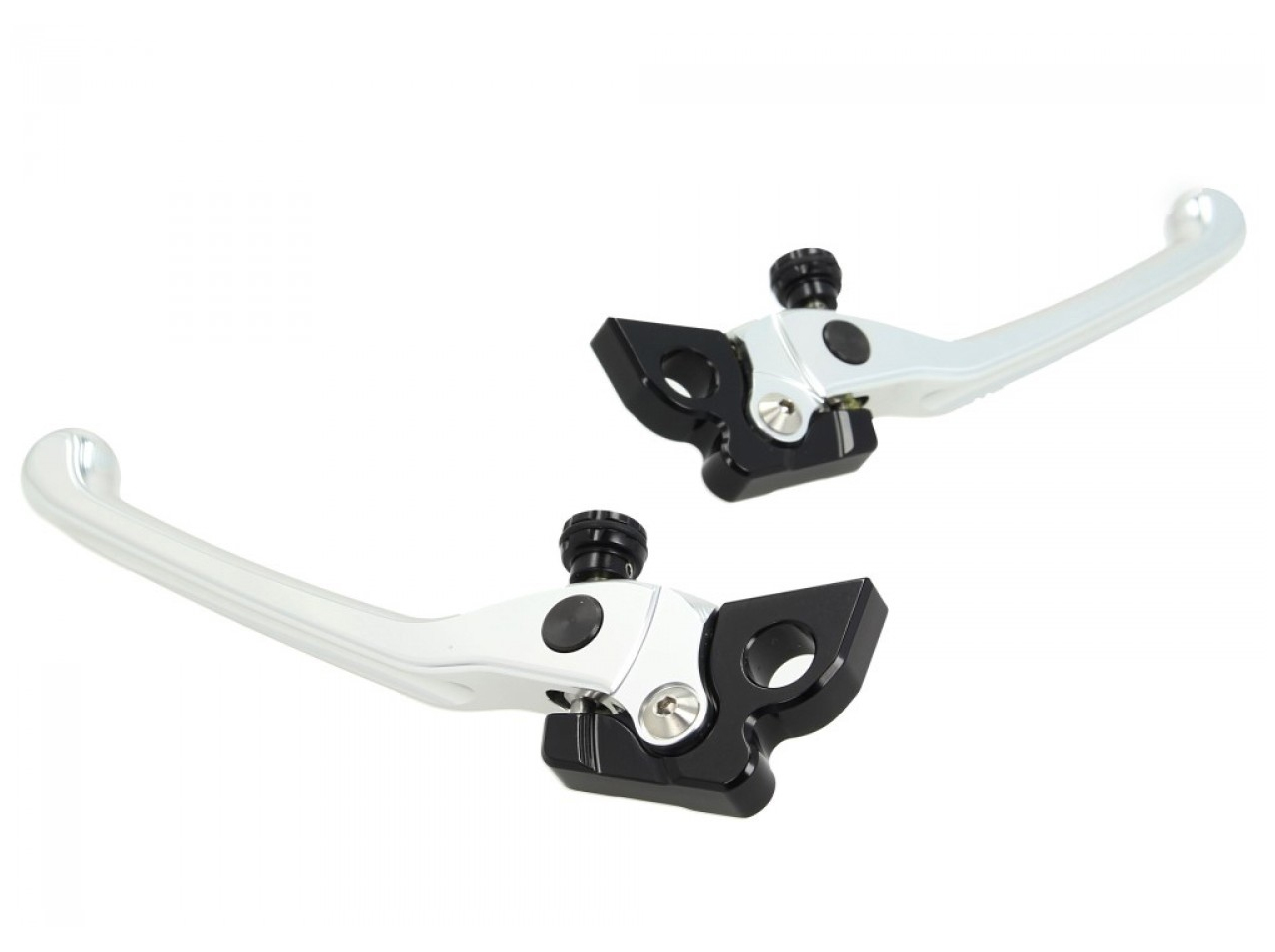 Kit guidon, aluminium anodisé, set poignées, leviers et embouts de guidon pour Vespa GTS