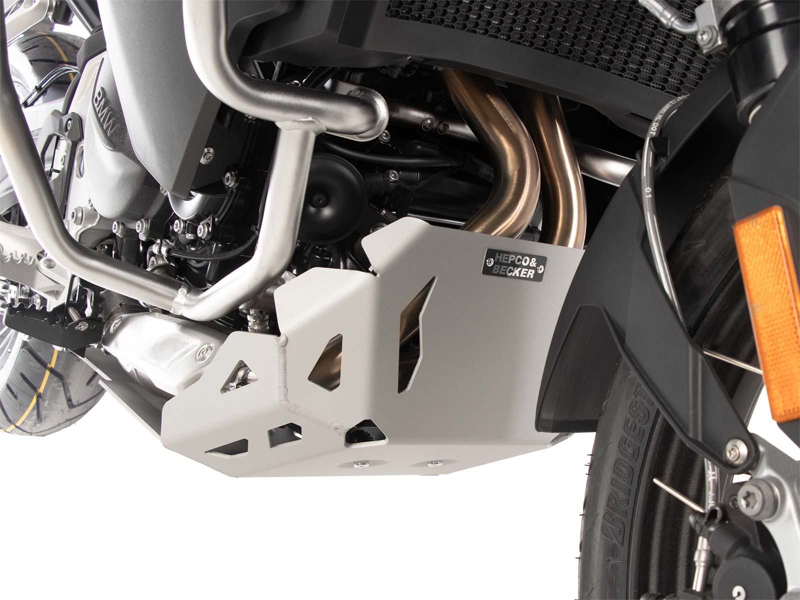 Plaque de protection moteur argentée pour BMW F 900 GS Adventure (24-) Hepco & Becker
