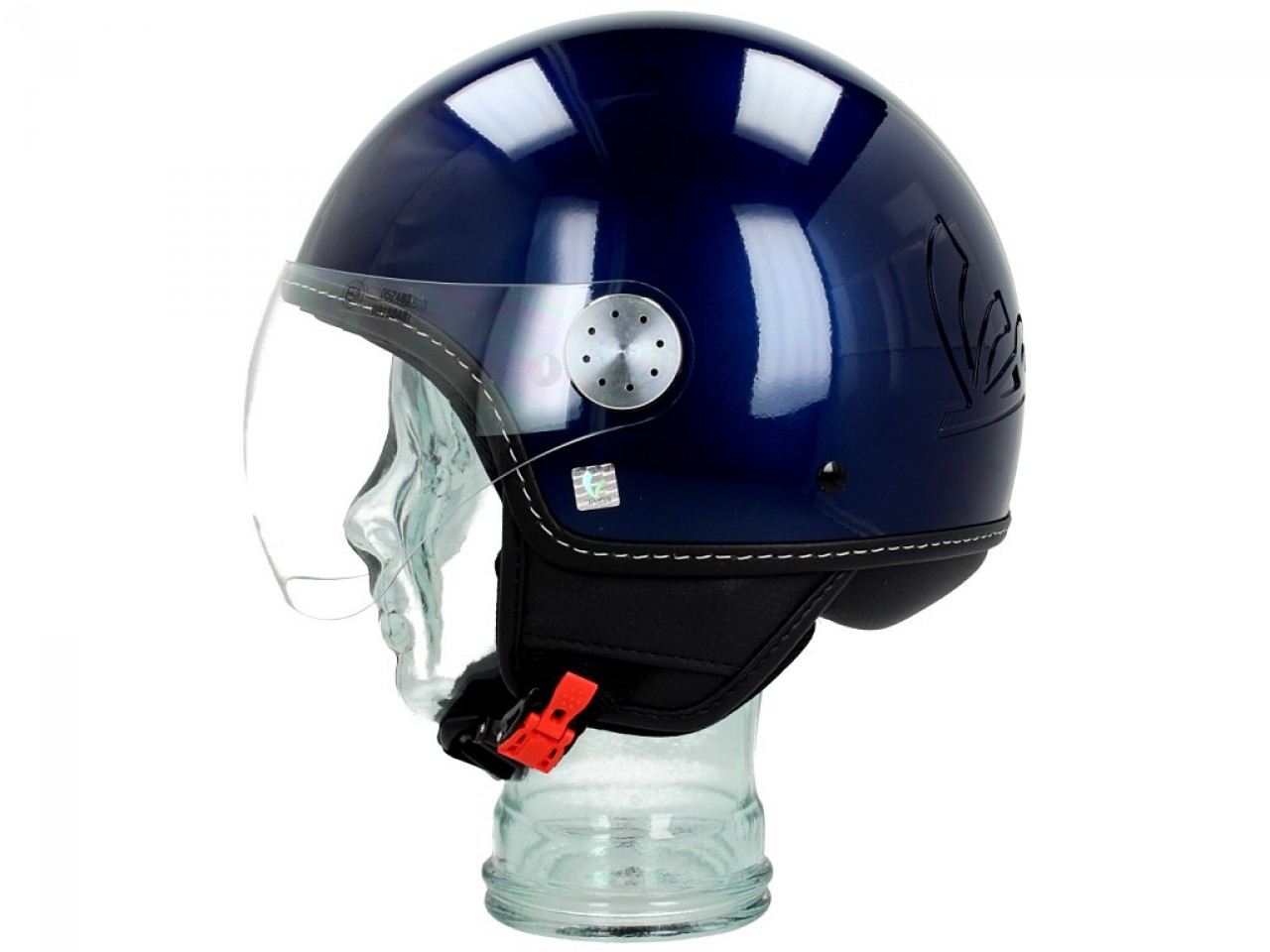Casque jet Vespa visière 3.0 bleu energia