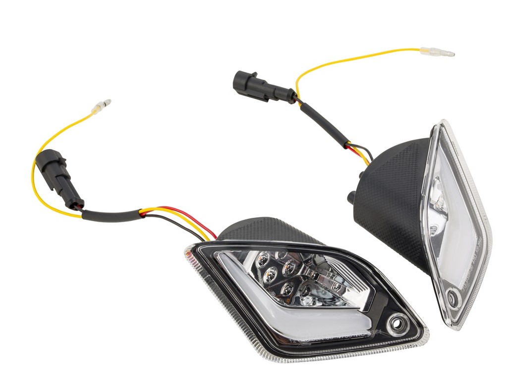 Kit clignotants arrière gauche/droite pour Vespa GTS/GTS Super/GTV/GT 60/GT/GT L ('03-'13), clair