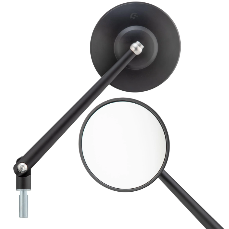 Rétroviseur standard pour Vespa, filetage à gauche, noir mat