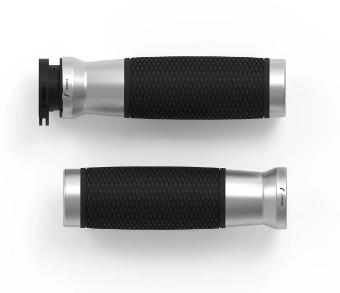 Poignées RIZOMA Urlo RS Ø 22/24 mm L 128 mm pour Vespa GTS/GTS Super/GTV, argent anodisé