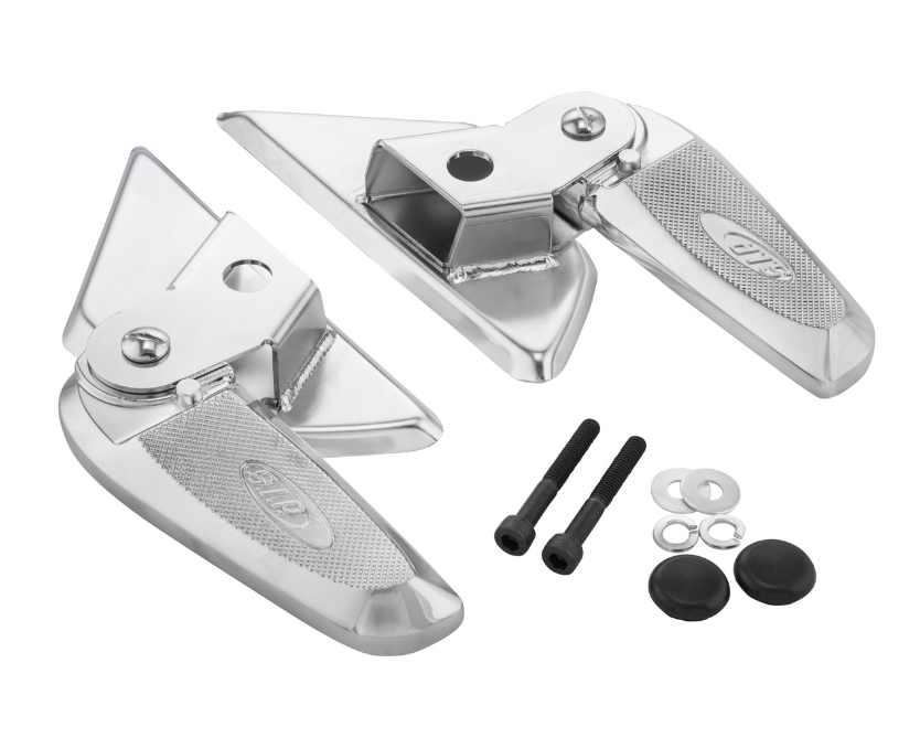 Repose-pieds droit et gauche pour Vespa LX /LXV /S 50-150ccm, chrome/chrome