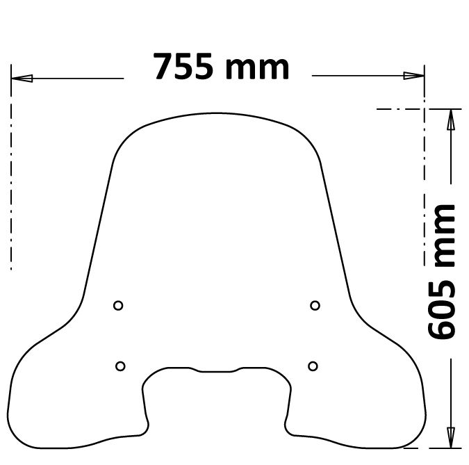 Pare-brise mi-haut transparent pour Piaggio Beverly 300 / 400