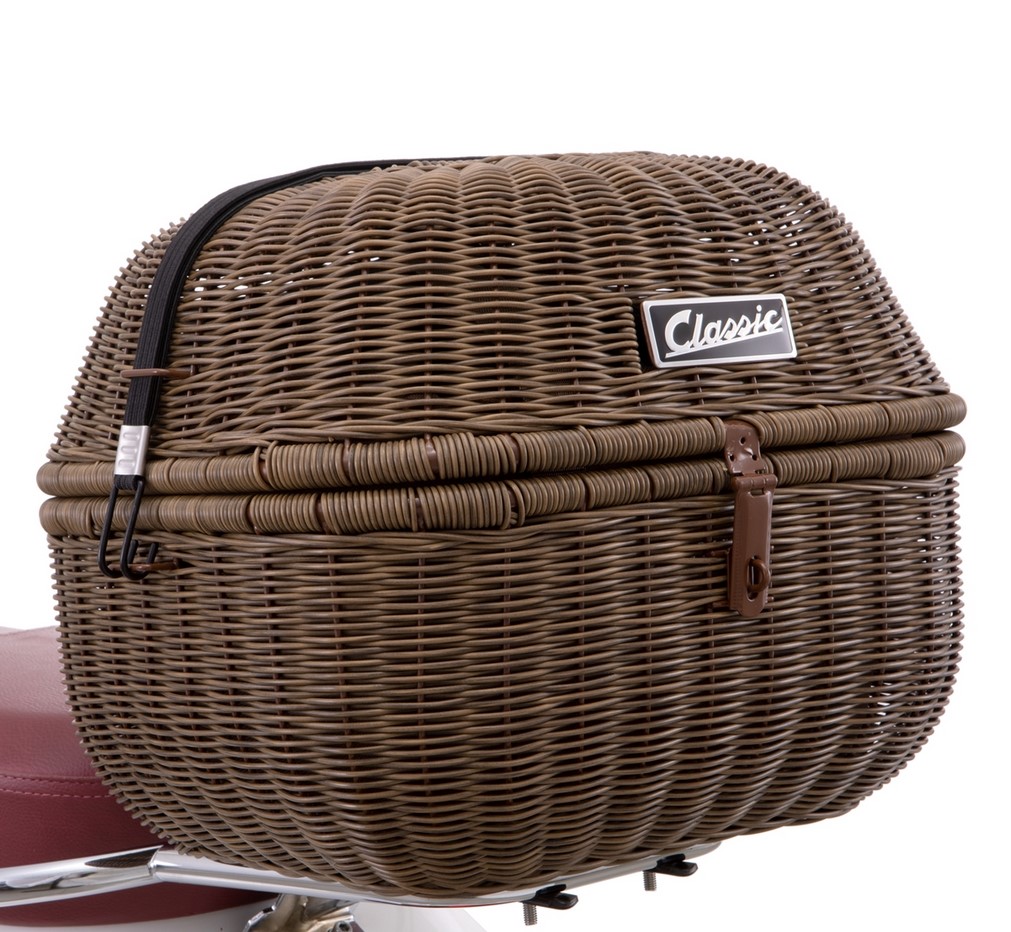 Kit panier à bagages Classic pour Vespa GTS/GTV/GT60 125-300ccm, marron foncé