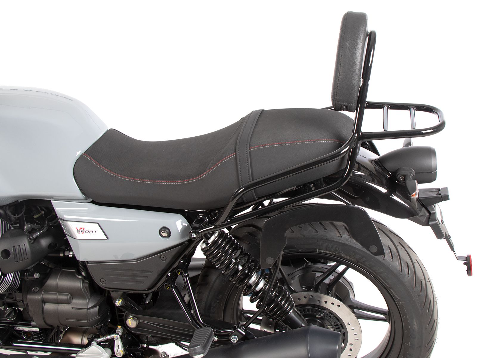 Sissybar avec porte-bagages noir pour Moto Guzzi V7 850 Sport (25-) Hepco & Becker