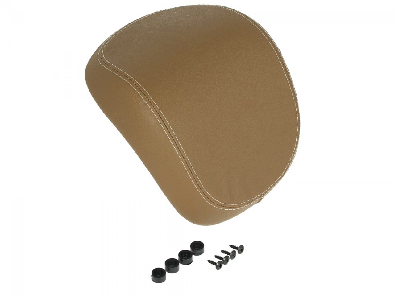 Kit top case 32L nero cosmo (98/A), coussin dorsal beige pour Vespa Sprint / Primavera