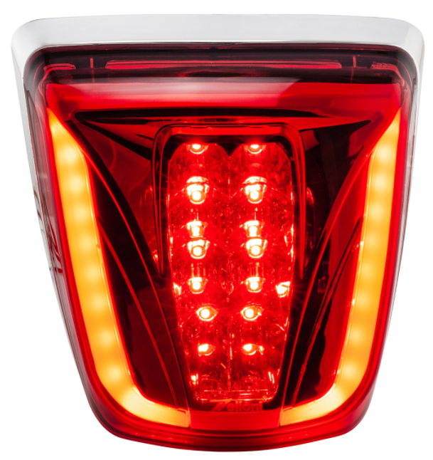 Feu arrière LED rouge pour Vespa Primavera/Sprint 50-150ccm, bord - chrome