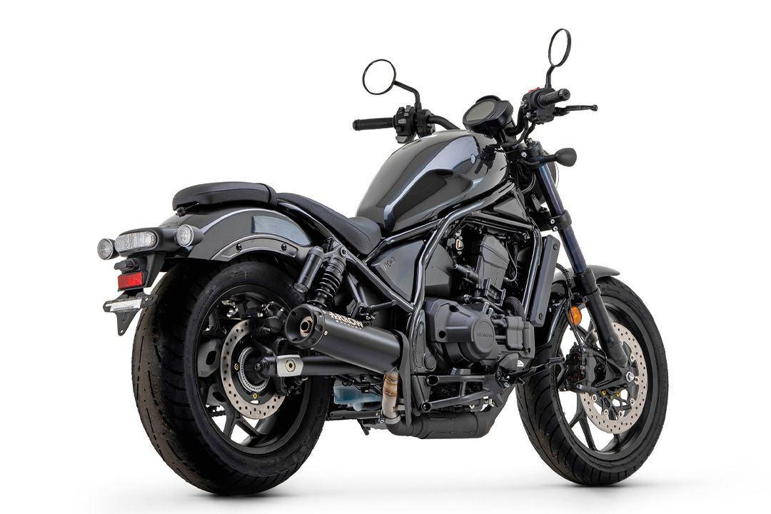 Échappement ARROW REBEL DARK Slip-On avec embout en aluminium noir pour Honda CMX 1100 Rebel /DCT (21-25)