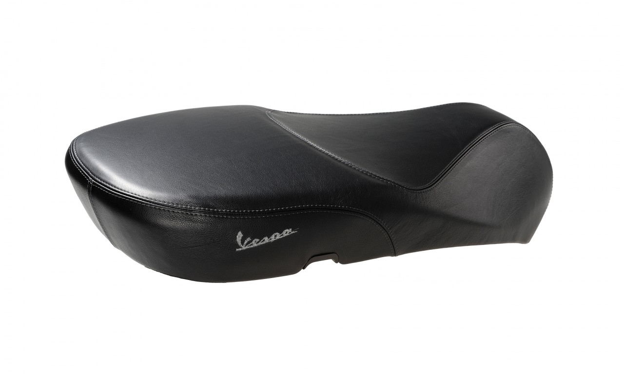 Original Vespa selle en cuir véritable pour Vespa Primavera / Sprint noir