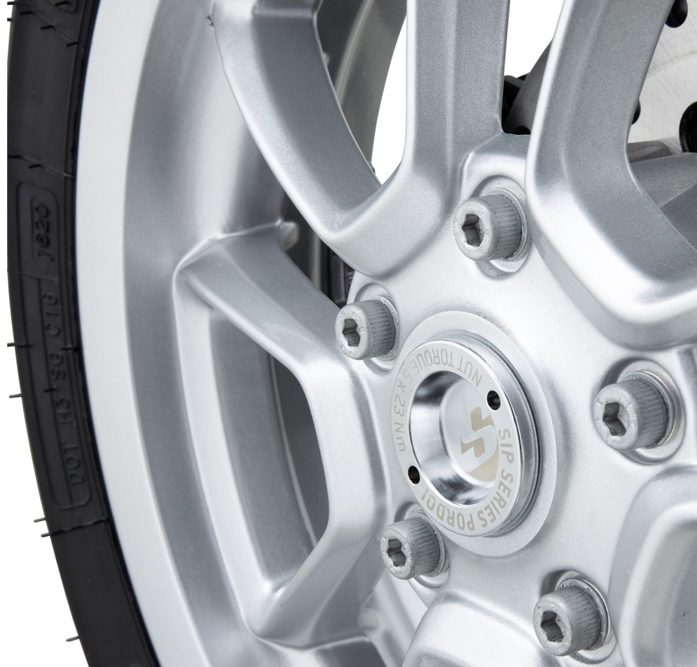 Cache poussière 12" jante avant pour Vespa GTS/GTS Super/GTV/GT 125-300ccm, chrome