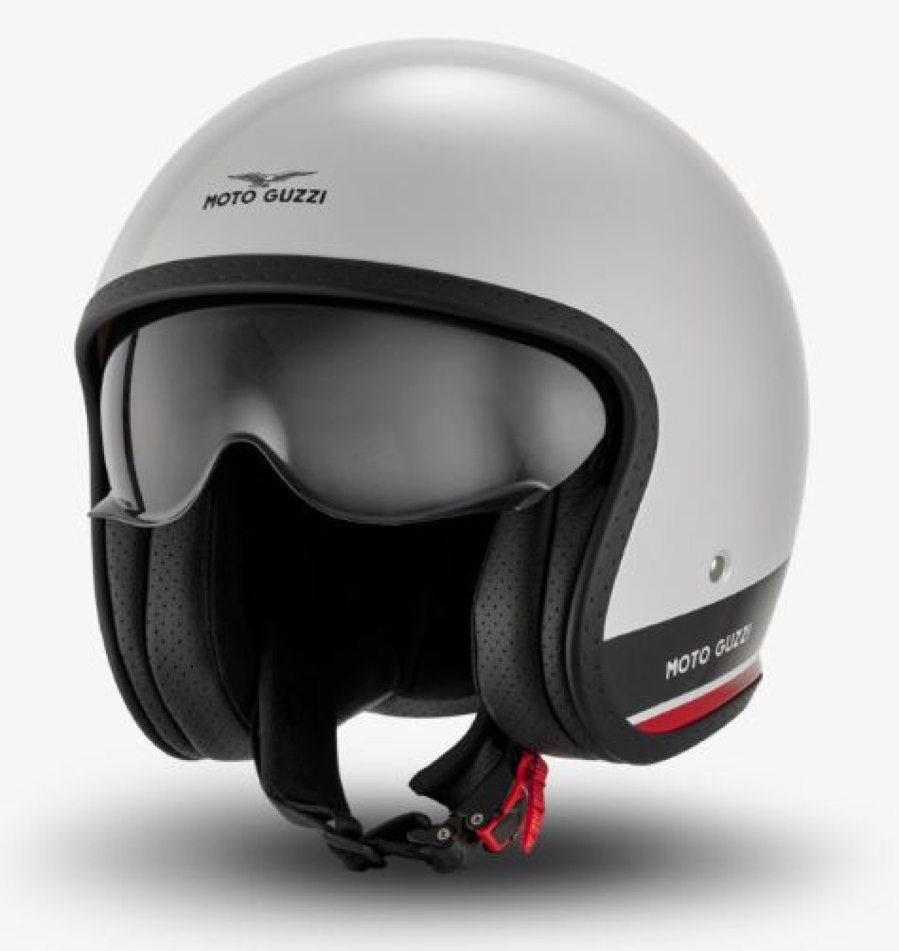 Moto Guzzi casque jet Contrail blanc