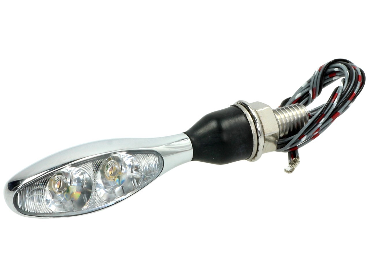 Clignotants Kellermann, feux arrière et stop, Micro 1000 DF, acier, LED, HL/HR, 12 V, chrome brillant