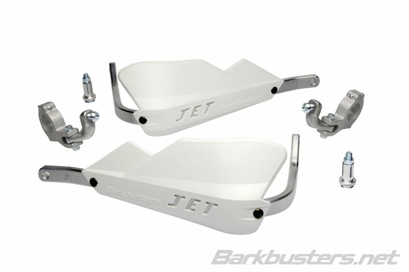 Barkbusters Jet Kit de protection des mains Fixation en deux points Conique Blanc
