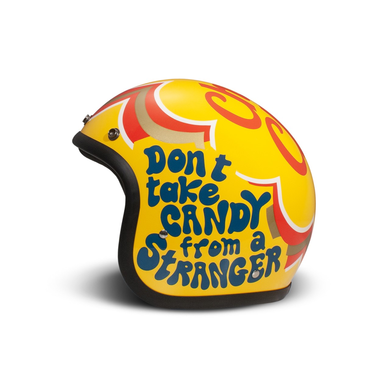 DMD casque jet rétro, marron, brillant, caffè, XS, fibre de verre, ECE 22.06