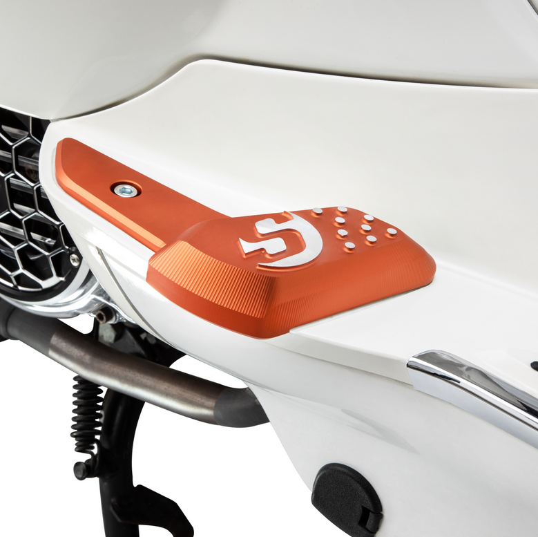 Repose-pieds droit et gauche pour Vespa Primavera /Sprint 50-150ccm 2T/4T AC, orange mat