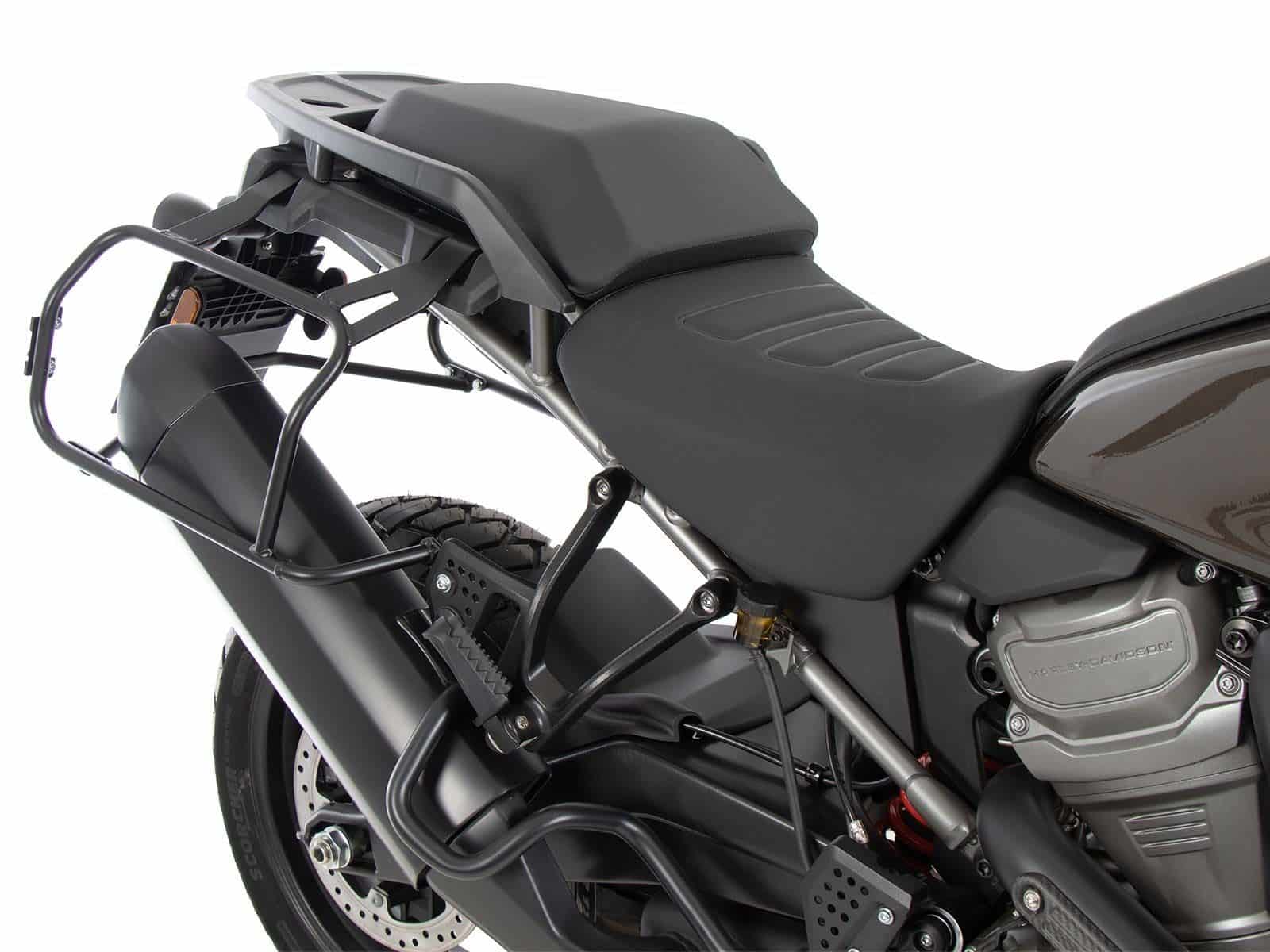 Kit de support de valises Cutout y compris kit de valises Xplorer Cutout argent pour Harley Davidson Pan America (21-)