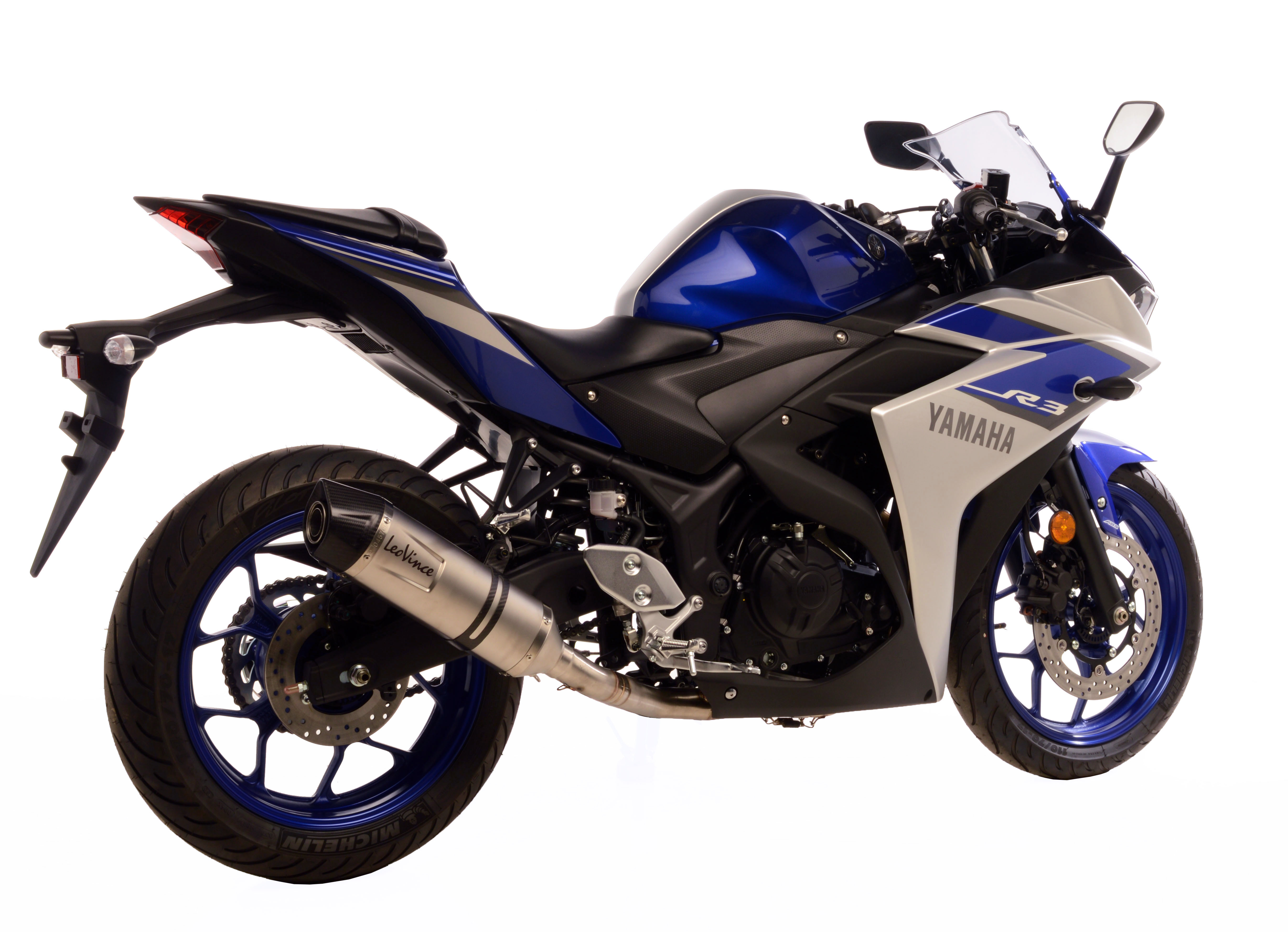 LeoVince système d?èchappement SBK LV One Evo 2, acier inoxydable, système complet pour Yamaha MT-03 / YZF-R3