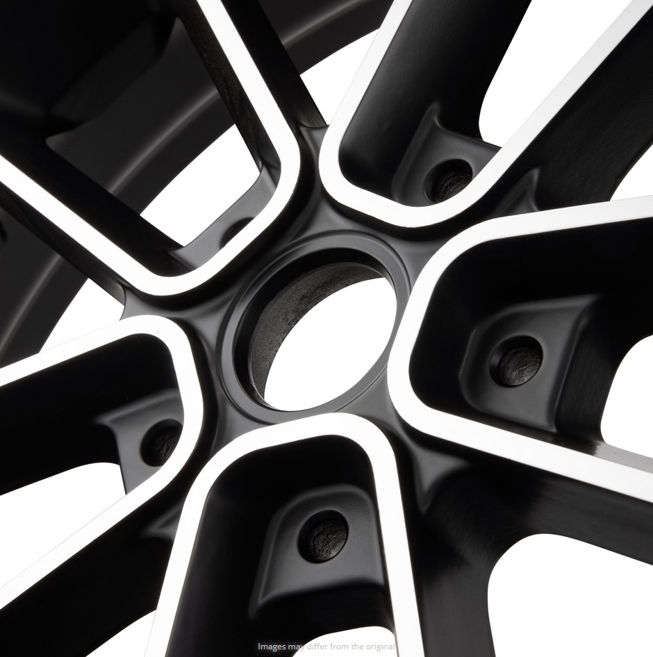 Jante avant/arrière 13" pour Vespa GTS/GTS Super/GTV/GT 125-300ccm, noire avec bordure argentée