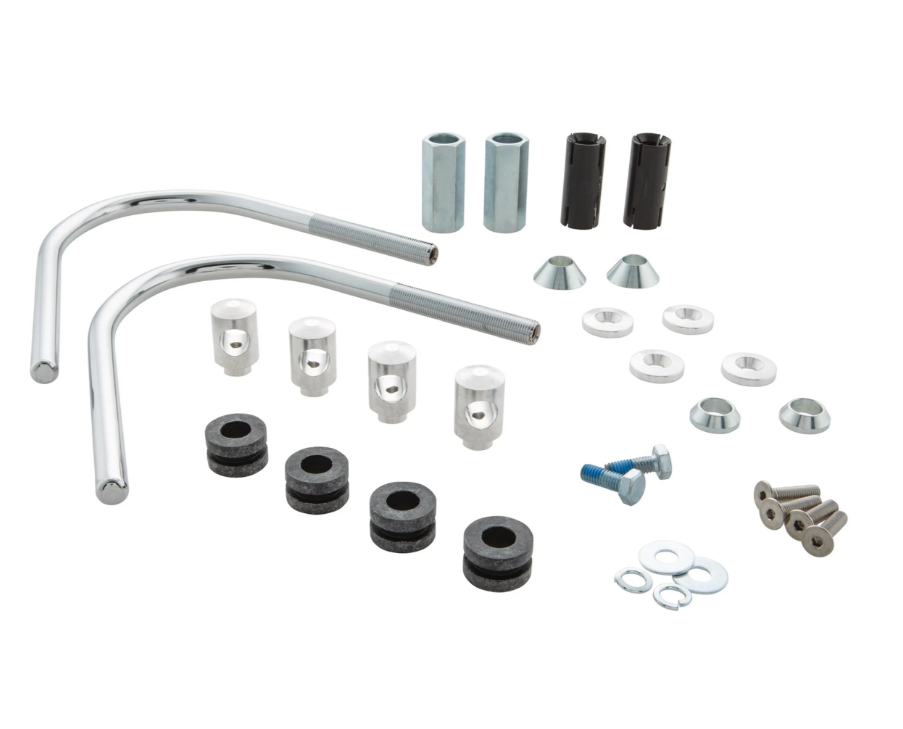 Matériel de montage Flyscreen pour Vespa GTS/GTS Super/GT/GT L 125-300ccm, argenté