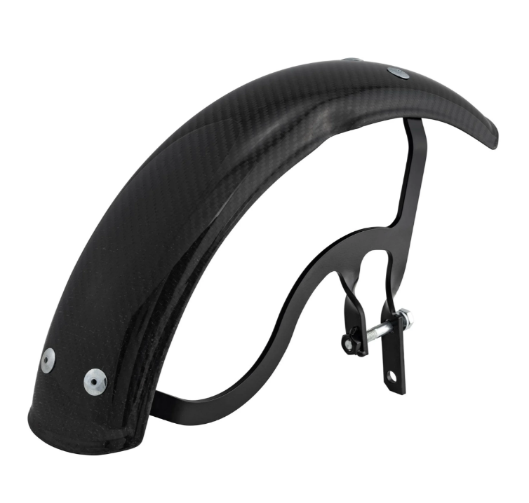 Aile Garelli EVO II pour Vespa PX 80-200ccm, carbone, support noir