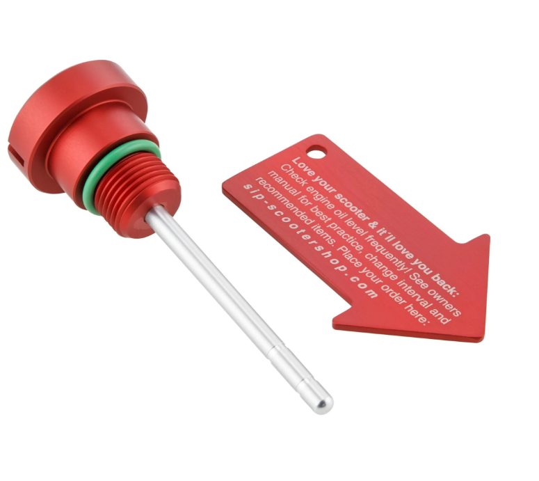 Bouchon de remplissage d'huile moteur pour Vespa GTS Super 125ccm 4T LC Euro 3 (09-16), rouge mat