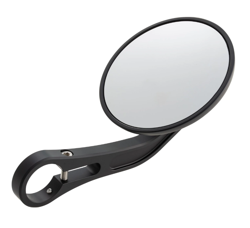 Rétroviseur d'extrémité de guidon pour Vespa, gauche ou droite, rond, noir mat