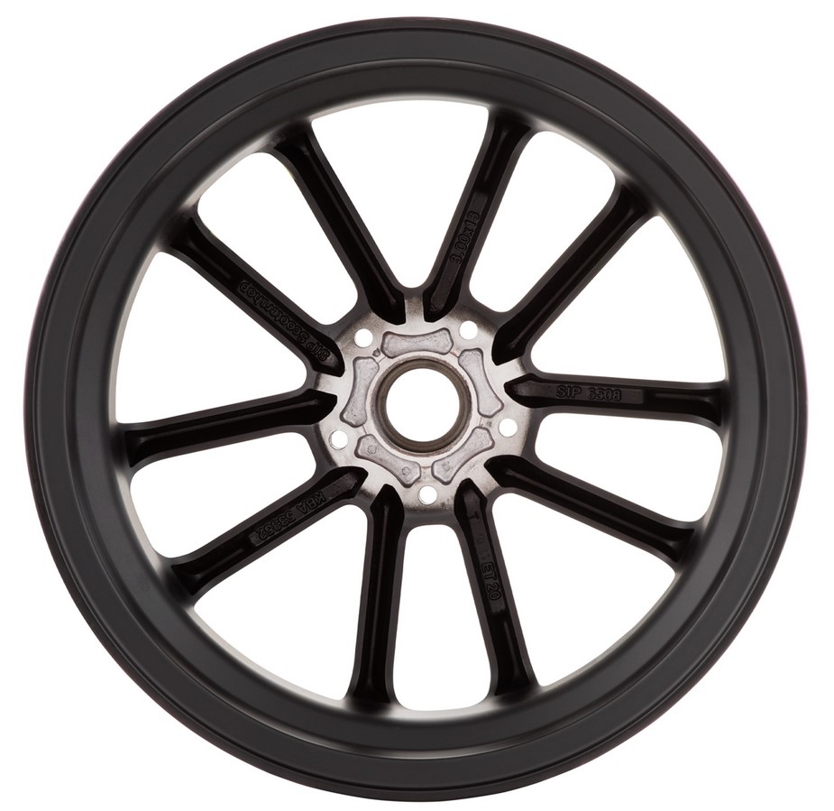 Jante avant/arrière 13" pour Vespa GTS/GTS Super/GTV/GT 60/GT/GT L 125-300ccm, noir/jaune