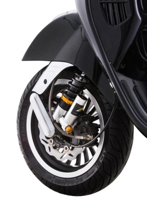 Amortisseur avant pour Vespa GTS/GTS Super/GTV/GT 60/GT/GT L, argent/orange