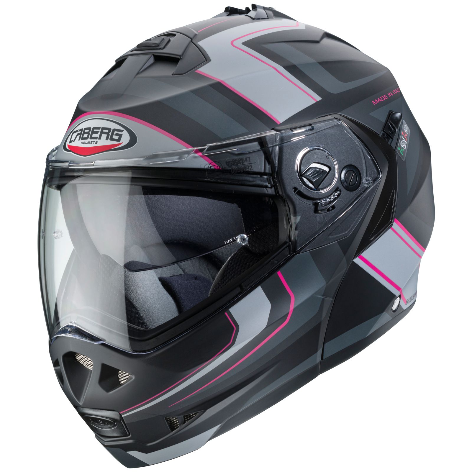 Caberg casque Duke II Tour, noir mat/anthracite-fuchsia