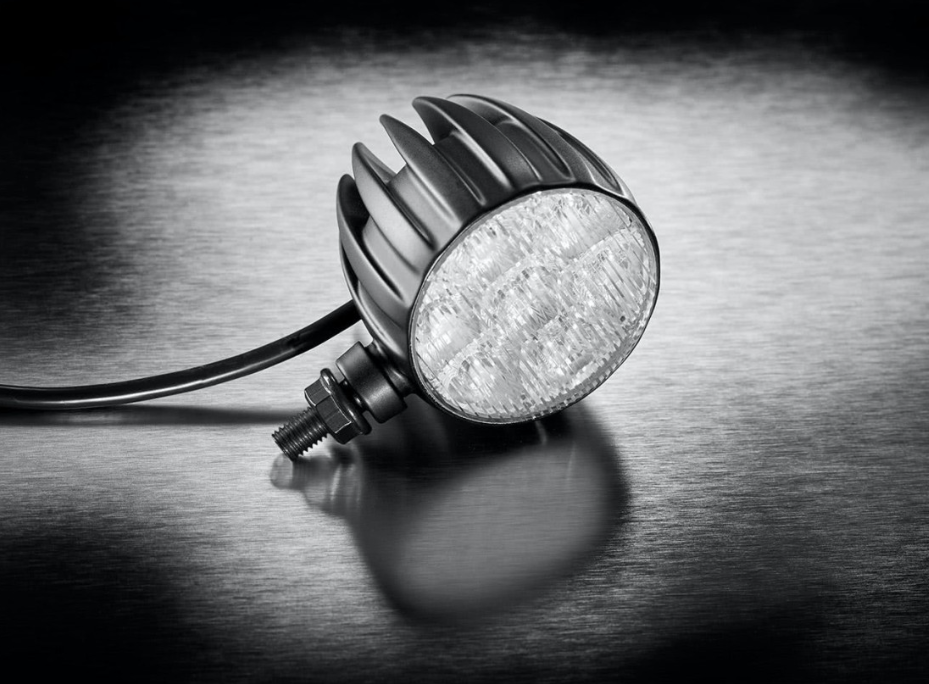 Kellermann Feu diurne avec feu de position, Dayron, aluminium, LED, VR/VL, 12 V, noir mat