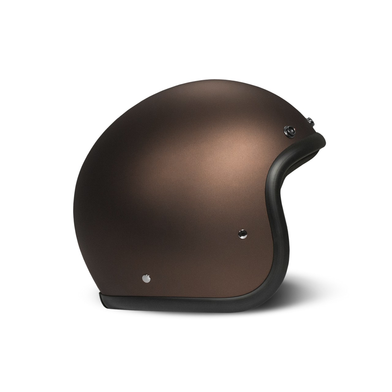 DMD casque jet rétro, marron, brillant, caffè, fibre de verre, ECE 22.06