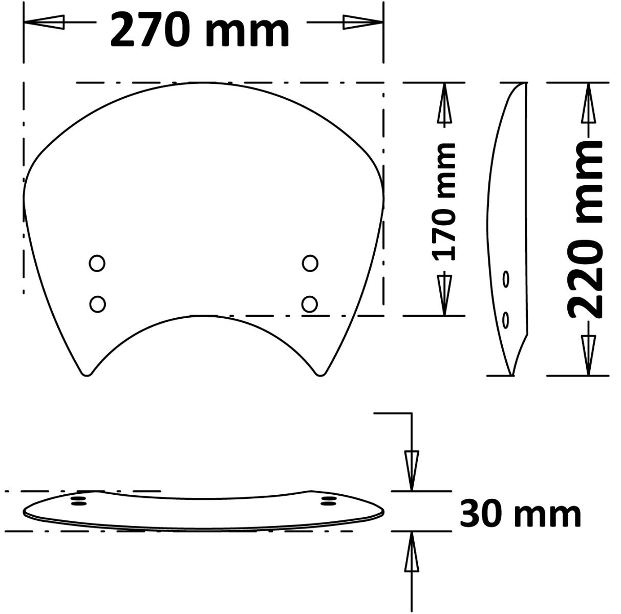 Flyscreen fortement teinté pour Moto Guzzi Audace (17-20)
