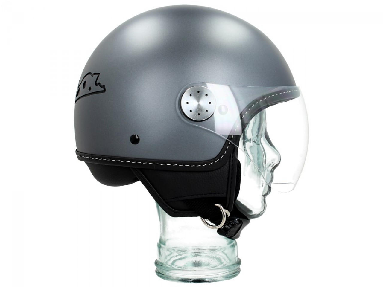Casque jet Vespa Visor 3.0 gris titane