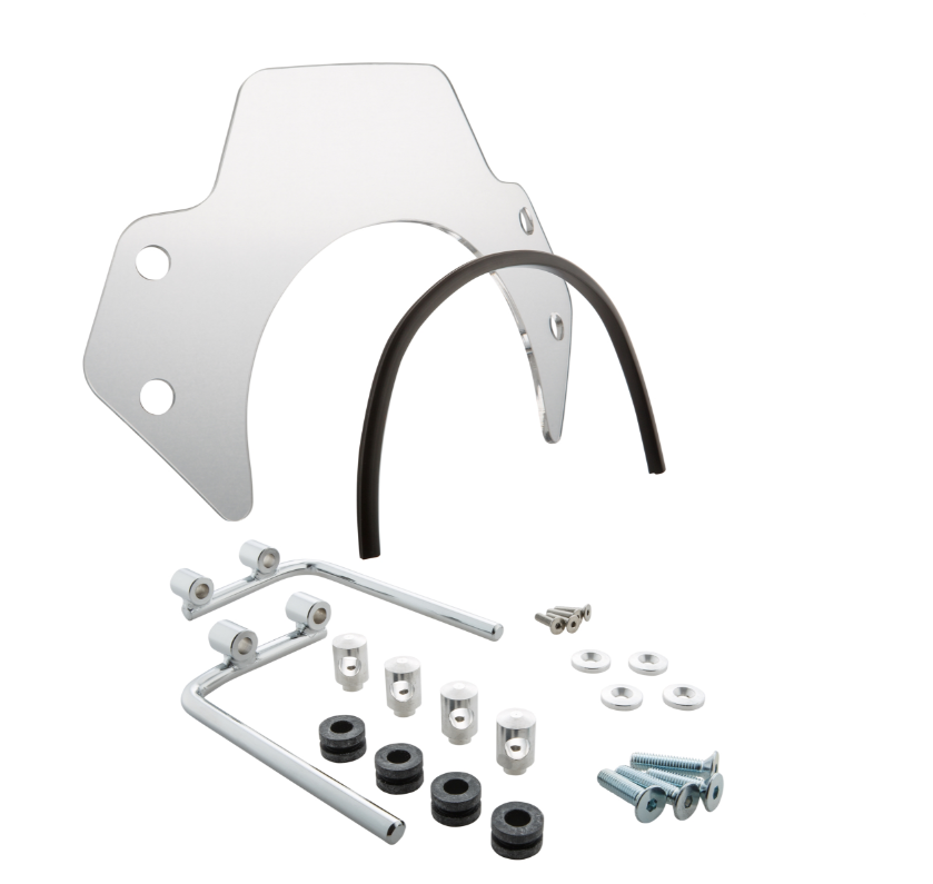 Flyscreen pour Vespa PX 80-200ccm, support argenté, clair