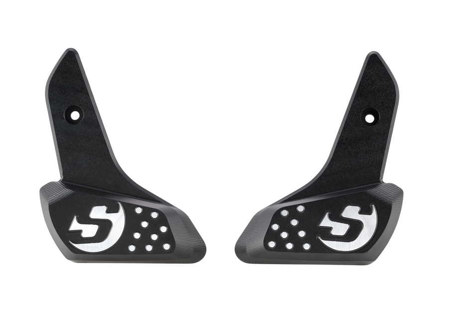 Repose-pieds droit et gauche pour Vespa Primavera /Sprint 50-150ccm 2T/4T AC, noir mat