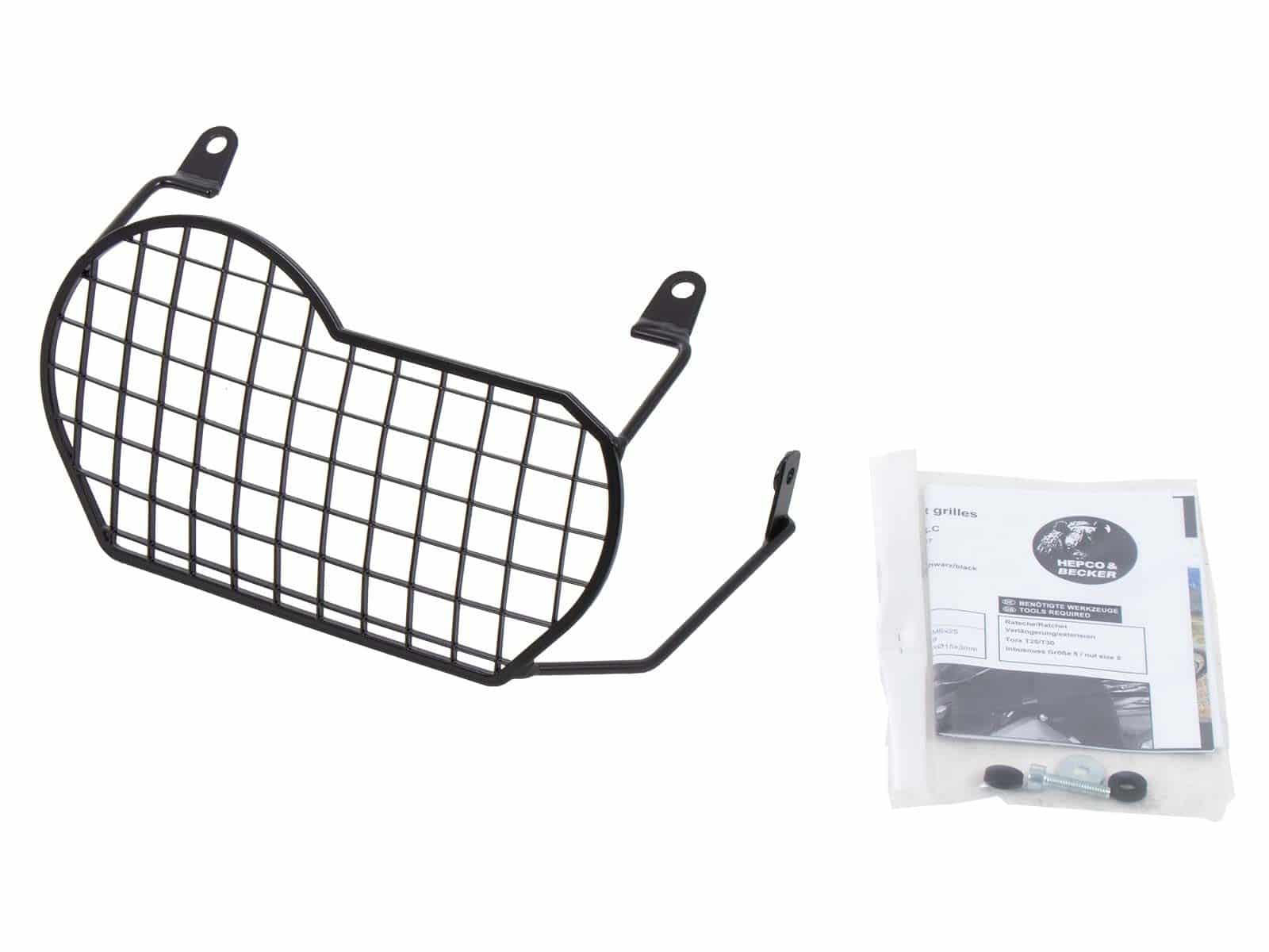 Grille de protection des feux noire pour BMW R 1200 GS LC (17-18) Hepco & Becker