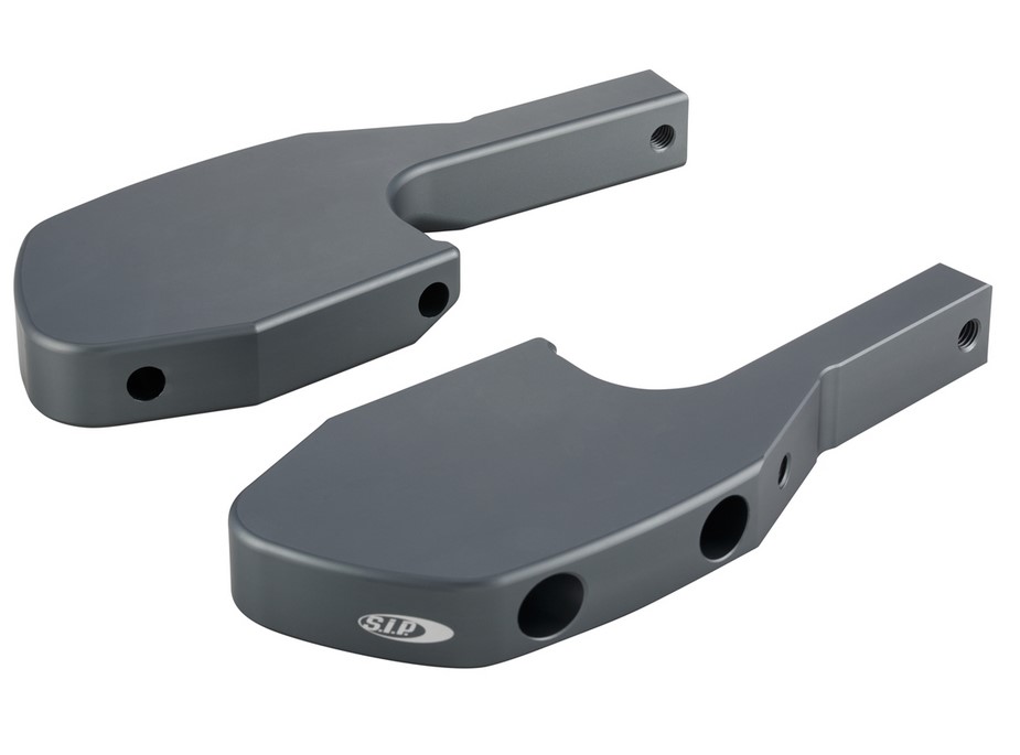 Adaptateur de repose-pieds passager pour Vespa GTS/GTS Super/GTV/GT 60/GT/GT L 125-300ccm, gris mat