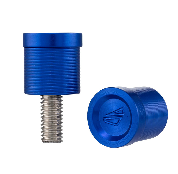 Cache trou rétroviseur gauche & droite FABRICA pour Vespa, bleu anodisé