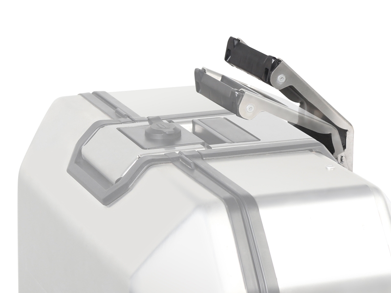 Shad valise latérale Terra TR47, droite, aluminium argenté, 47 l