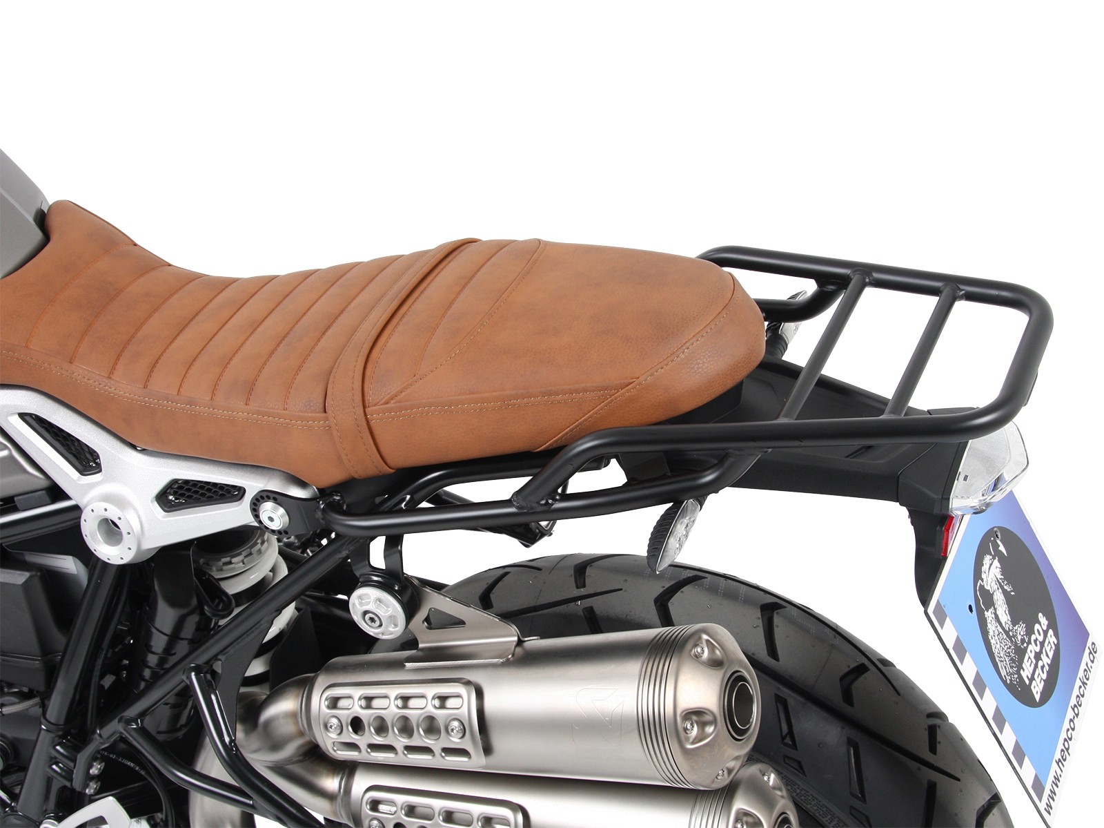 Porte-bagages tubulaire noir pour BMW R nineT (14-16) Hepco & Becker