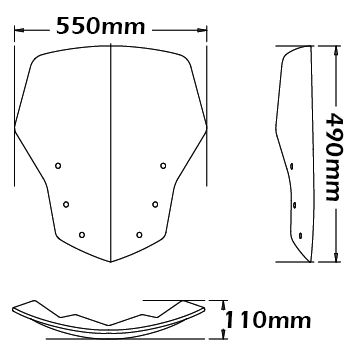 Pare-brise bas pour BMW K 1200 GT /K 1300 GT, transparent