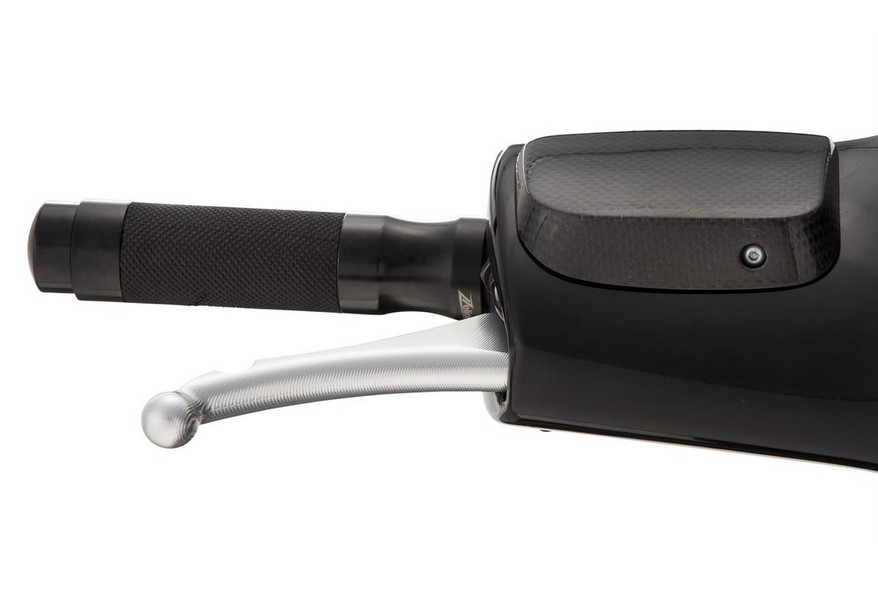 Kit levier de frein sport ZELIONI Shorty 3D pour Vespa, droite et gauche, argent anodisé