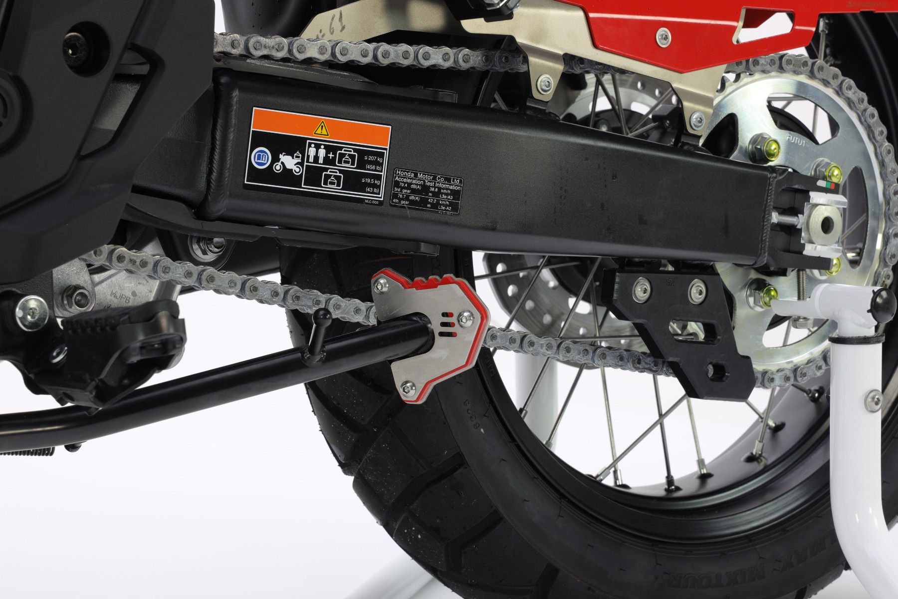 Élargissement du pied de béquille latérale pour Honda XL 750 Transalp, noir