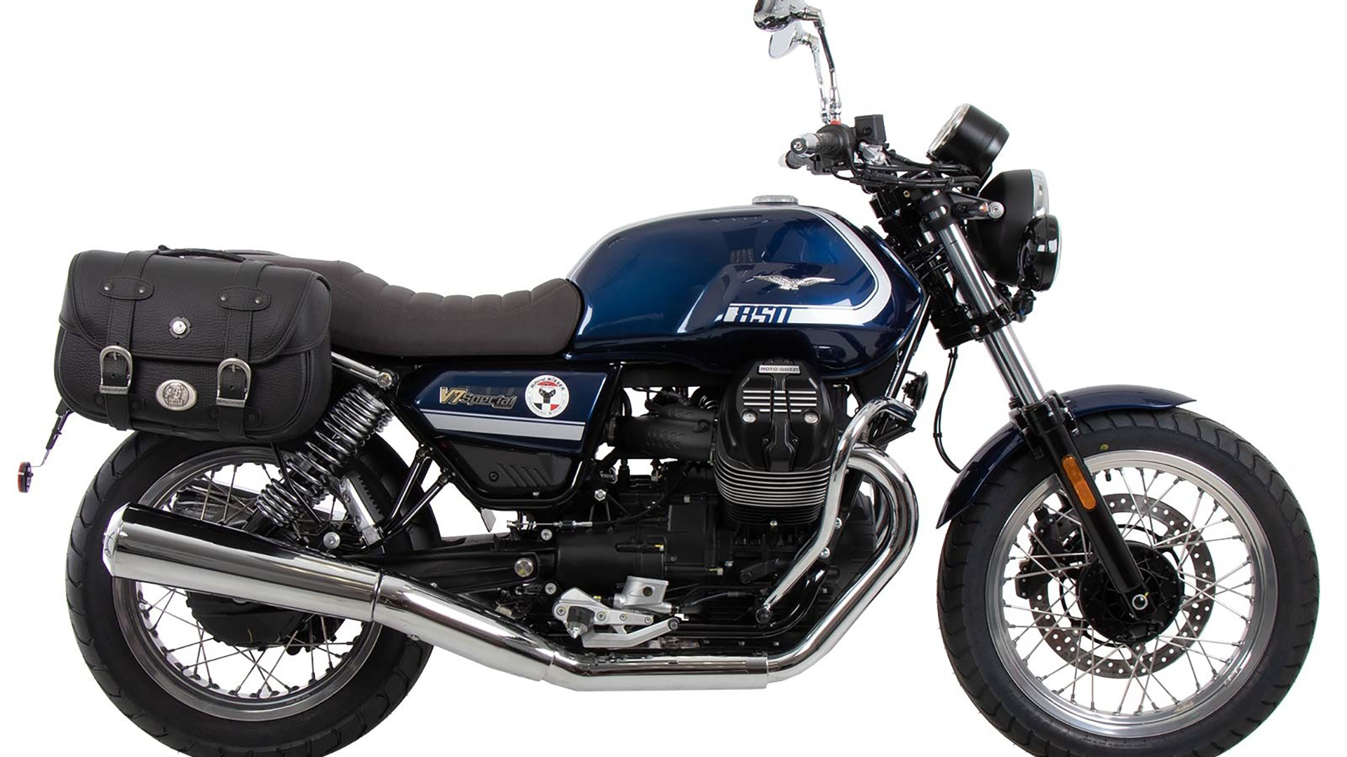 Supports latéraux C-Bow noirs pour Moto Guzzi V7 850 Spécial/Stone/Centenario (21-24) Hepco & Becker