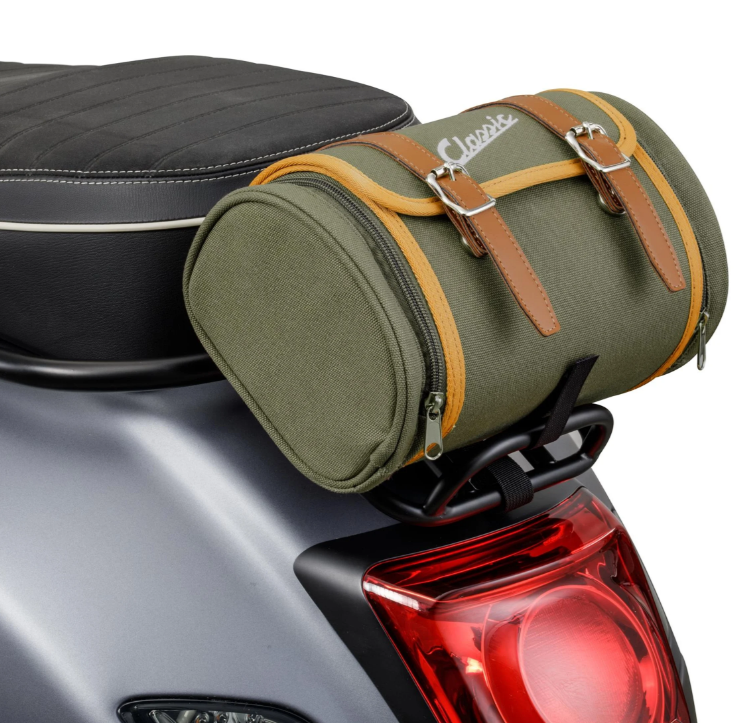 Sac "Classic" porte-bagages/barre de maintien de la selle arrière pour Vespa, canvas, olive