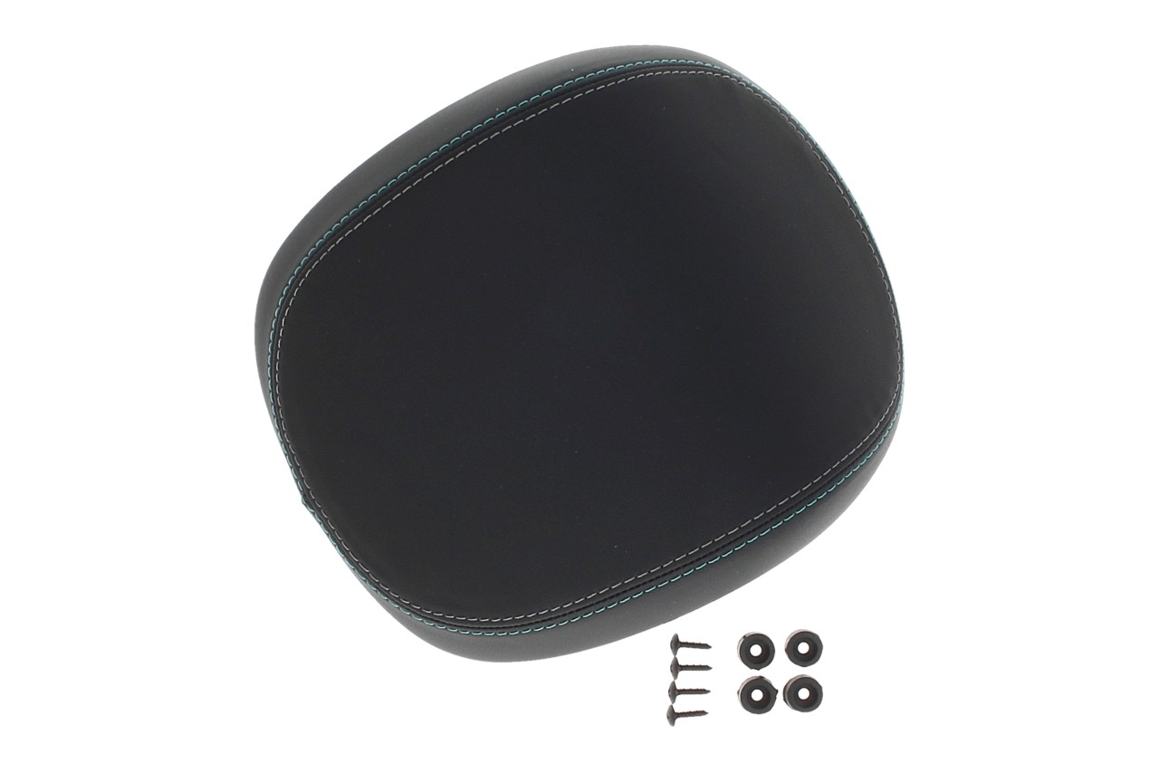 Dossier original de top case pour Vespa Primavera - noir avec coutures vertes