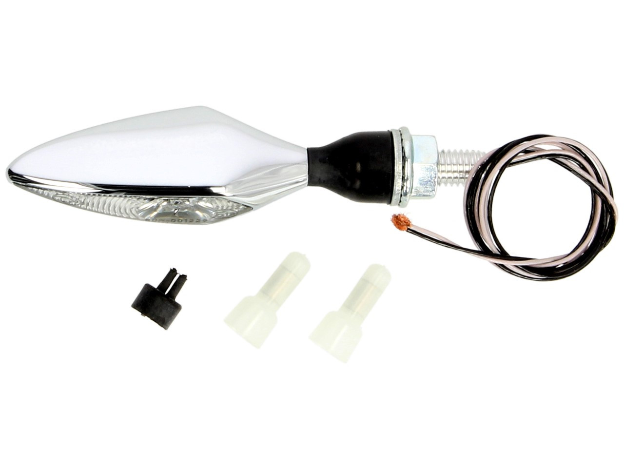 Clignotants Kellermann, losange, acier, LED, VR/HL, 12 V, chrome brillant, M8x20, homologués E