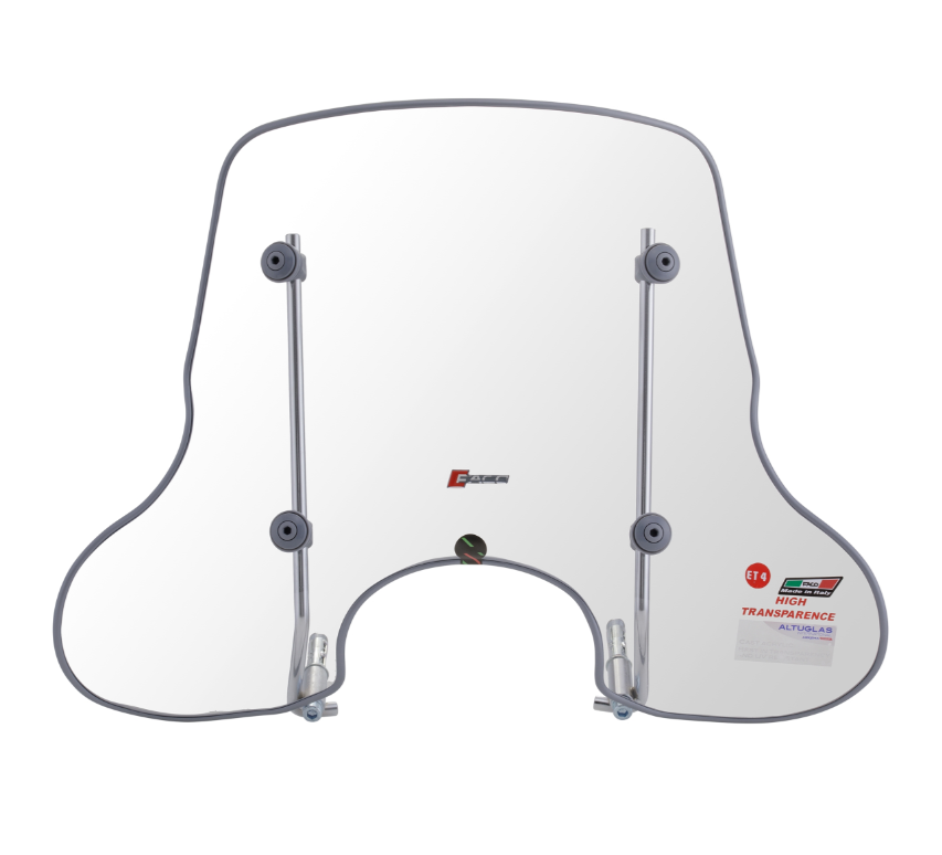 Pare-brise FACO 4 saisons pour Vespa ET2/ET4 50-150ccm, clair